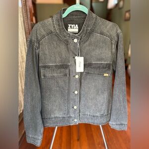 Zyia Black Crossroads Denim Jacket (Sz Med)